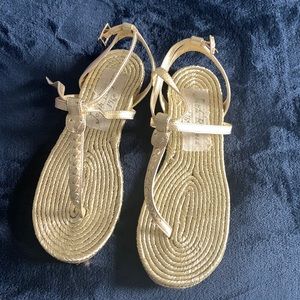 Jack Rodgers gold sandals